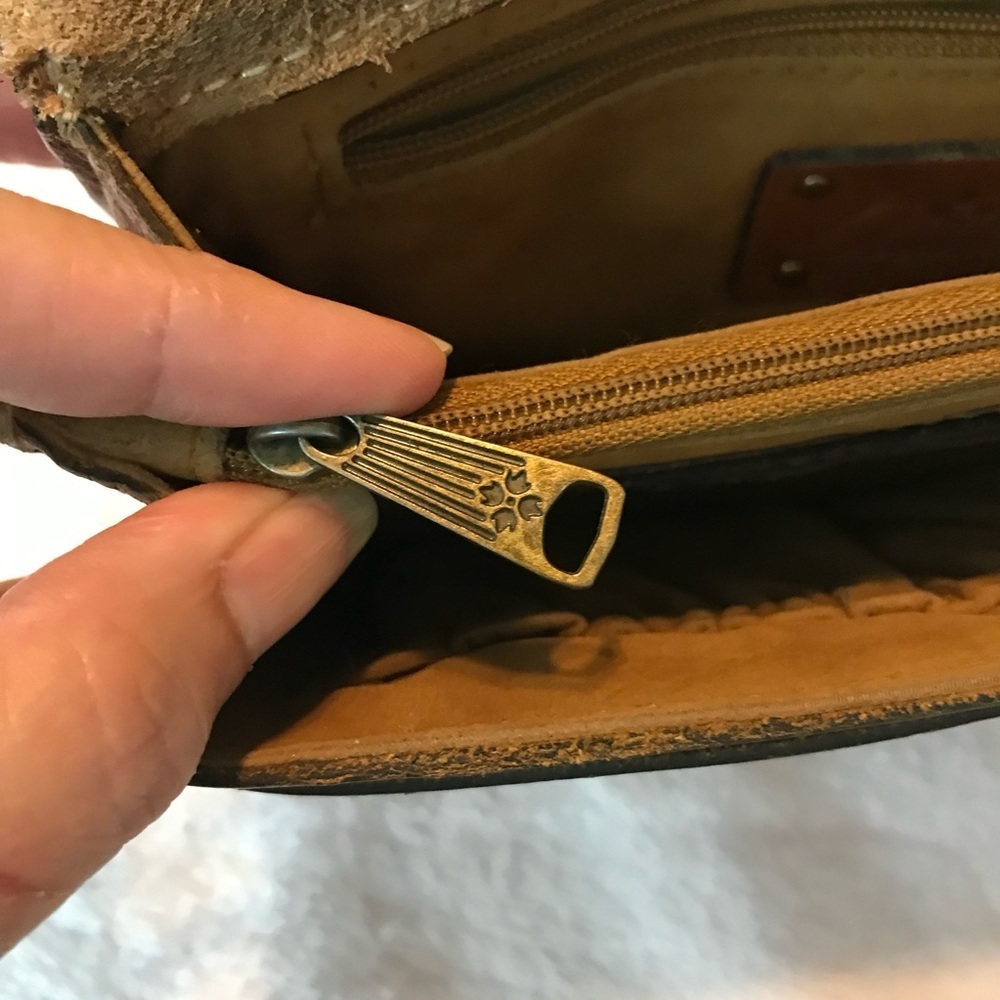 Patricia Nash Leather Purse Organizer Crossbody Shoulder Detachable Strap - Picture 14 of 16